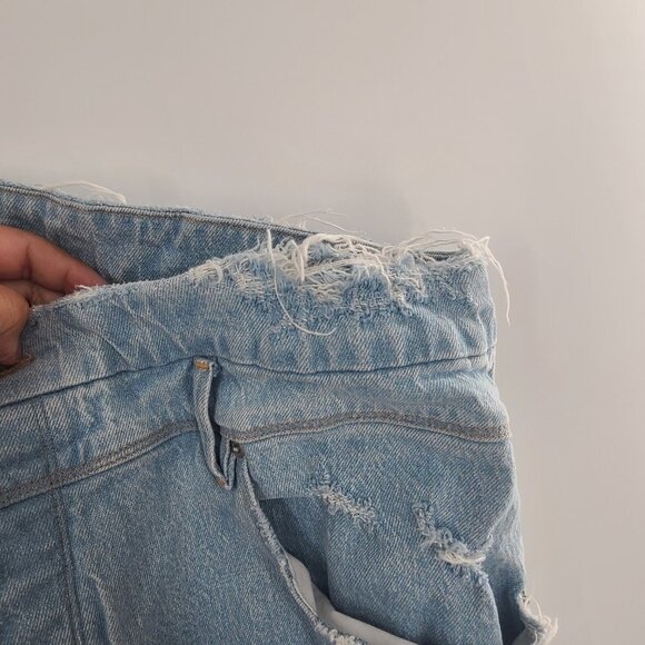 Good American Womens Plus Size 16 Blue High Rise Distressed Slim Fit Jeans - Picture 7 of 16